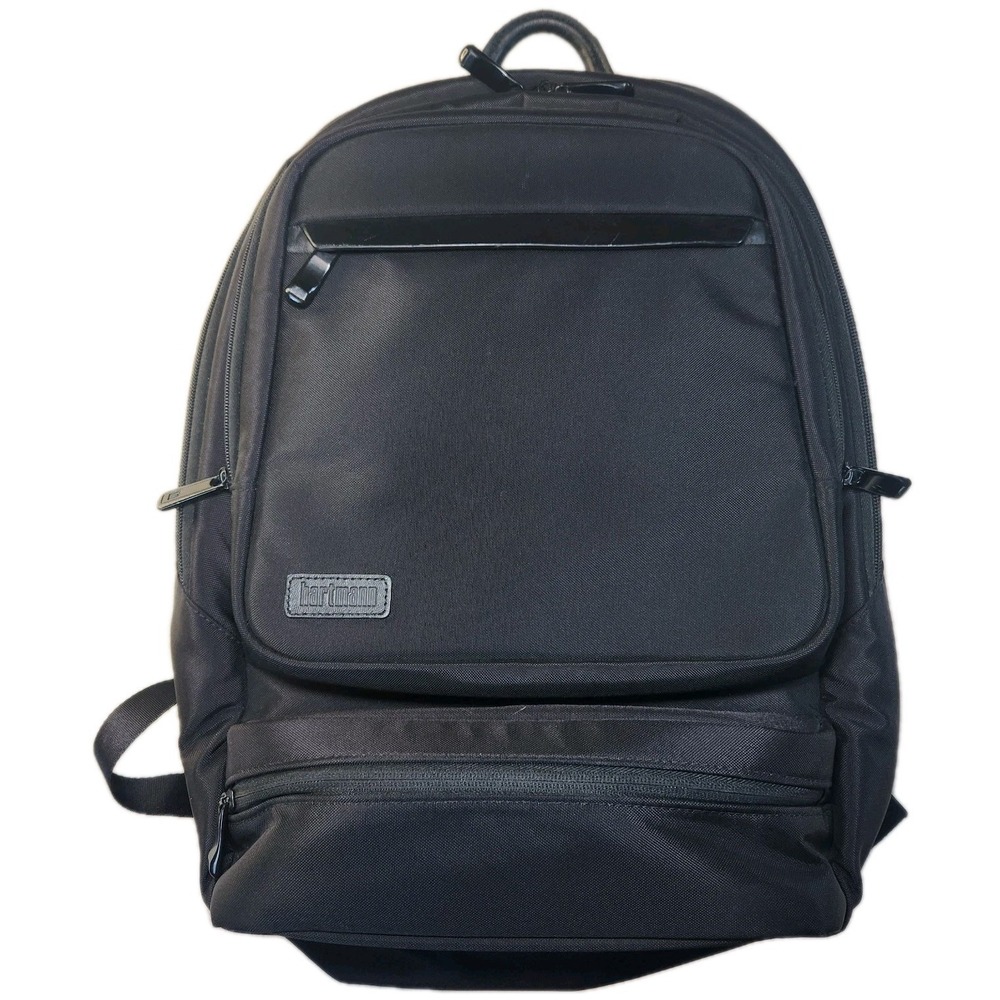 HARTMANN Minimalist Backpack Business Travel Laptop‎ Airplane Flight Black Nylon
